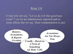 Rom 3:8 8 And why not say, 