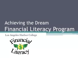 Achieving the Dream  Financial Literacy Program
