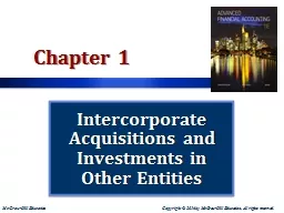 Chapter 1 Intercorporate Acquisitions and Investments in  Other Entities