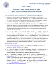 Parent Fact Sheet What Are Public Schools Required to