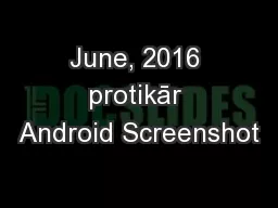 June, 2016 protikār Android Screenshot