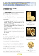 The Gold Bars Worldwide website incorporates extensive