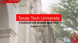 Texas Tech University FOUNDATION BOARD MEETING