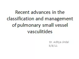 Recent advances in the classification and management of pulmonary small vessel