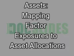Factors to Assets: Mapping Factor Exposures to Asset Allocations