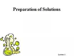 Preparation of Solutions