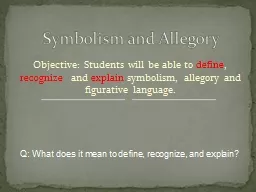 Objective: Students will be able to