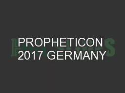 PROPHETICON 2017 GERMANY