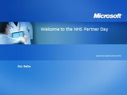 Welcome to the NHS Partner Day