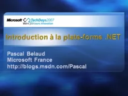 Pascal Belaud  Microsoft France