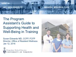 The Program Assistant’s Guide to Supporting Health and Well-Being in Training