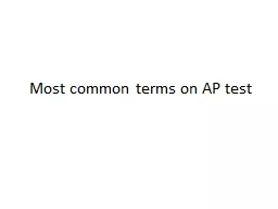 Most common terms on AP test