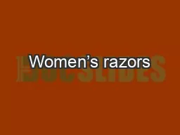 PDF-Women’s razors