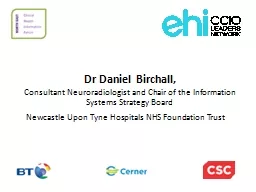 Dr Daniel  Birchall ,  Consultant