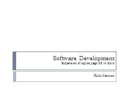 Software Development Expansion of topics page 28 in
