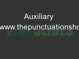 Auxiliary Verbs www.thepunctuationshow.com