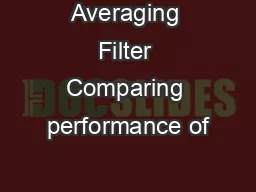 Averaging Filter Comparing performance of