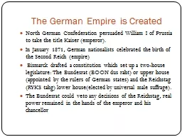The German Empire is Created