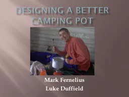 Designing a Better Camping Pot