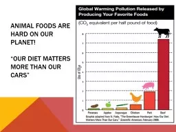 Animal foods are hard on our planet!