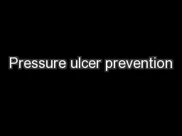 Pressure ulcer prevention
