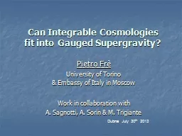 Can  Integrable   Cosmologies