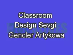 Classroom Design Sevgi Gencler Artykowa