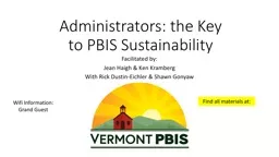 Administrators: the Key to PBIS Sustainability