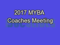 2017 MYBA Coaches Meeting