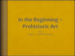 In the Beginning – Prehistoric Art