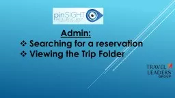 Admin: Searching for a reservation
