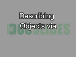 Describing Objects via