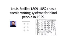 Louis Braille  (1809-1852)