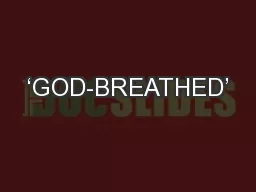 ‘GOD-BREATHED’
