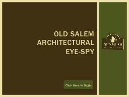 Old Salem  Architectural