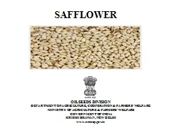 OILSEEDS DIVISION DEPARTMENT OF AGRICULTURE, COOPERATION & FARMERS’ WELFARE