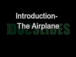 Introduction- The Airplane