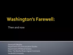 Washington’s Farewell: