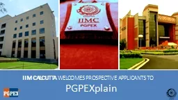 IIM Calcutta  welcomes prospective applicants to