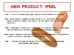 NEW PRODUCT -  i PEEL 	 iPeel