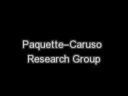 Paquette–Caruso Research Group