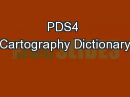PDS4 Cartography Dictionary