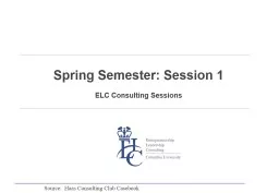 Spring Semester: Session 1