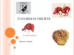 Catcher in the Rye Review Game