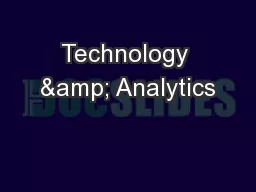 Technology & Analytics