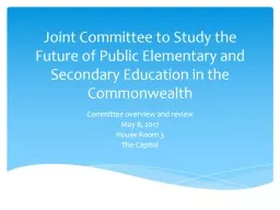 Joint Committee to Study the Future of Public Elementary and Secondary Education in the Commonwealt