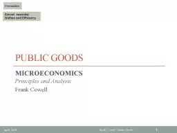 Public  Goods  MICROECONOMICS