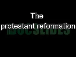 The protestant reformation