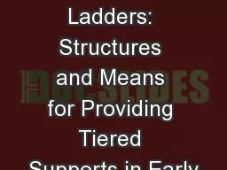 Chutes and Ladders: Structures and Means for Providing Tiered Supports in Early
