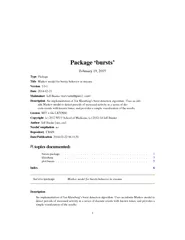 Package bursts February   Type Package Title Markov mo